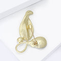 Matte Plated Metal Alloy Pearl Rhinestone Brooch For Vintage Apparel view 3