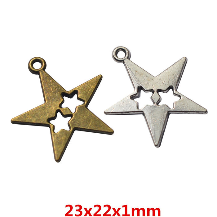 Zinc Alloy Star Charm Pendant No.597362 for DIY Necklace Bracelet Jewelry Making