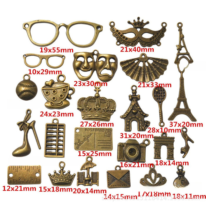 Gold Zinc Alloy Charm Pendant No.808234 for DIY Necklace Bracelet Jewelry Making