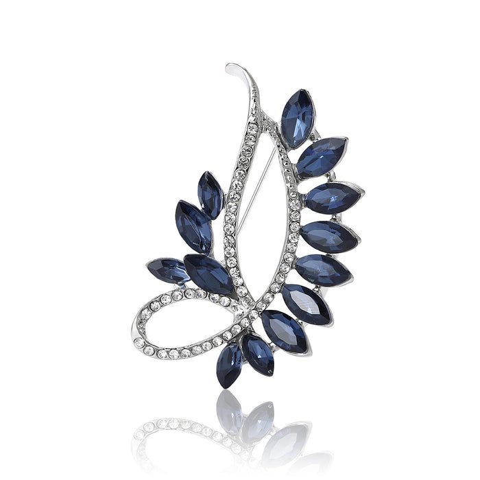 Alloy Rhinestone Glass Brooch For Elegant Suit And Coat Decoration