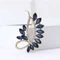 Alloy Rhinestone Glass Brooch For Elegant Suit And Coat Decoration view 3