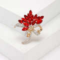 Alloy Crystal Glass Rhinestone Brooch For Apparel Decoration view 3