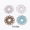 Zinc Alloy Flower Charm Pendant No.340421 for DIY Necklace Bracelet Jewelry Making view 1