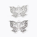 Zinc Alloy Butterfly Charm Pendant No.798649 for DIY Necklace Bracelet Jewelry Making view 2