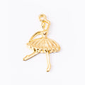 Zinc Alloy Ballet Girl Charm Pendant No.234570 for DIY Necklace Bracelet Jewelry Making view 2