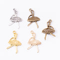 Zinc Alloy Ballet Girl Charm Pendant No.234570 for DIY Necklace Bracelet Jewelry Making view 5