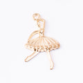 Zinc Alloy Ballet Girl Charm Pendant No.234570 for DIY Necklace Bracelet Jewelry Making view 4