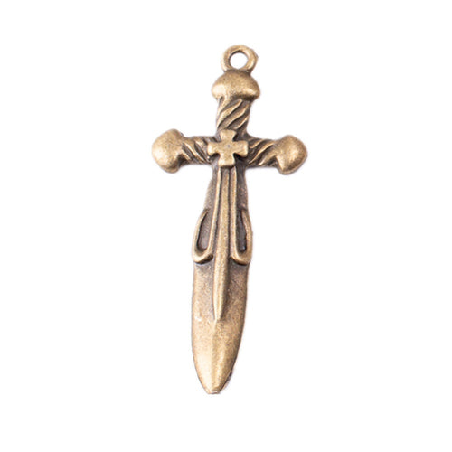 Zinc Alloy Cross Sword Charm Pendant for DIY Necklace Bracelet Jewelry Making