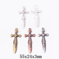 Zinc Alloy Cross Sword Charm Pendant for DIY Necklace Bracelet Jewelry Making view 1