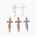 Zinc Alloy Cross Sword Charm Pendant for DIY Necklace Bracelet Jewelry Making view 5