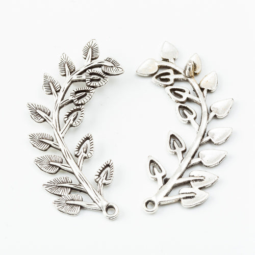 Zinc Alloy Leaf Charm Pendant No.422791 for DIY Necklace Bracelet Jewelry Making