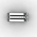 White K Gold Plated Copper Micro Pave Zircon Ring, Men's Business Banquet Hand Jewelry view 3