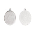 30x40mm Zinc Alloy Oval Cabochon Setting Charm Pendant for DIY Necklace Bracelet Jewelry Making view 3