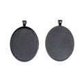 30x40mm Zinc Alloy Oval Cabochon Setting Charm Pendant for DIY Necklace Bracelet Jewelry Making view 5