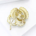 Matte Alloy Pansy Brooch Pin For Suits Coats And Apparel view 4