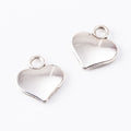 Zinc Alloy Heart Charm Pendant No.221653 for DIY Necklace Bracelet Jewelry Making view 2
