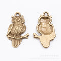 Zinc Alloy Owl Charm Pendant No.616053 for DIY Necklace Bracelet Jewelry Making view 2