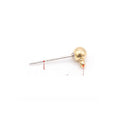 Elegant Gold Ball Stud With 925 Silver Pin DIY Jewelry Findings Handmade Ear Post Accessories Earrings view 2