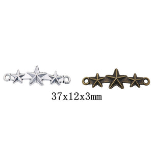 Zinc Alloy Star Charm Pendant No.549654 for DIY Necklace Bracelet Jewelry Making