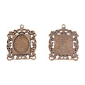 18x25mm Zinc Alloy Oval Setting Charm Pendant No.970450 for DIY Necklace Bracelet Jewelry Making view 2