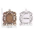 18x25mm Zinc Alloy Oval Setting Charm Pendant No.970450 for DIY Necklace Bracelet Jewelry Making view 1