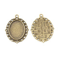 18x25mm Zinc Alloy Oval Setting Charm Pendant No.838226 for DIY Necklace Bracelet Jewelry Making view 4