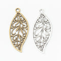DIY Jewelry Accessories Antique Alloy Leaf Pendant Charm For Necklace Craft Making view 4