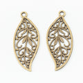 DIY Jewelry Accessories Antique Alloy Leaf Pendant Charm For Necklace Craft Making view 2