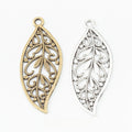 DIY Jewelry Accessories Antique Alloy Leaf Pendant Charm For Necklace Craft Making view 1