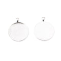 30mm Zinc Alloy Round Frame Charm Pendant for DIY Necklace Bracelet Jewelry Making view 5