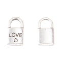 Zinc Alloy Love Lock Charm Pendant for DIY Necklace Bracelet Jewelry Making view 4