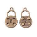 Zinc Alloy Lock Charm Pendant No.794601 for DIY Necklace Bracelet Jewelry Making view 2