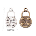 Zinc Alloy Lock Charm Pendant No.794601 for DIY Necklace Bracelet Jewelry Making view 1