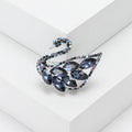 Alloy Crystal Glass Swan Brooch Pin For Elegant Clothing Accessories view 3