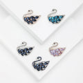 Alloy Crystal Glass Swan Brooch Pin For Elegant Clothing Accessories view 1