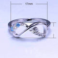 Infinity Heart Mom Letter Ring, Micro Pave Zircon Adjustable Copper Jewelry For Women view 4