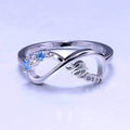 Infinity Heart Mom Letter Ring, Micro Pave Zircon Adjustable Copper Jewelry For Women view 6