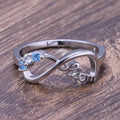 Infinity Heart Mom Letter Ring, Micro Pave Zircon Adjustable Copper Jewelry For Women view 1