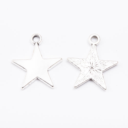 Zinc Alloy Star Charm Pendant No.183971 for DIY Necklace Bracelet Jewelry Making