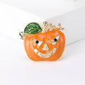 Alloy Enamel Pumpkin Brooch Pin For Halloween Suit Decoration view 1