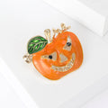 Alloy Enamel Pumpkin Brooch Pin For Halloween Suit Decoration view 2