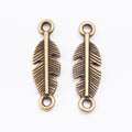 Zinc Alloy Feather Leaf Charm Pendant No.342507 for DIY Necklace Bracelet Jewelry Making view 2