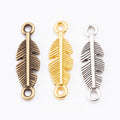 Zinc Alloy Feather Leaf Charm Pendant No.342507 for DIY Necklace Bracelet Jewelry Making view 1