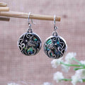 Creative Beach Style Women's Shell Earrings, Antique Silver Plated Copper Ear Jewelry view 6