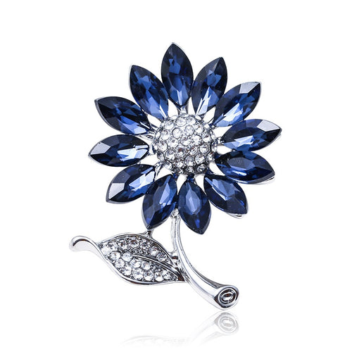 Alloy Crystal Glass Rhinestone Brooch For Fashion Garment Accessories