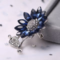 Alloy Crystal Glass Rhinestone Brooch For Fashion Garment Accessories view 3