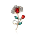Alloy Rhinestone Flower Brooch Pin For Women's Suits And Coats view 1