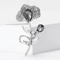 Alloy Rhinestone Flower Brooch Pin For Women's Suits And Coats view 3