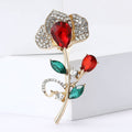 Alloy Rhinestone Flower Brooch Pin For Women's Suits And Coats view 4