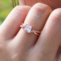 Japanese Korean Rose Gold Zircon Ring, Simple Fashion Women's Finger Ring For view 2